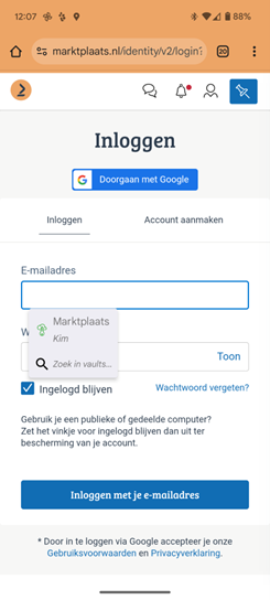 Login form