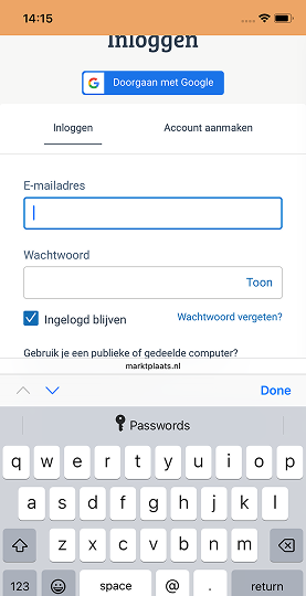 Login form