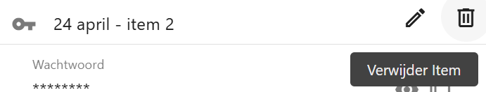 Item verwijderen